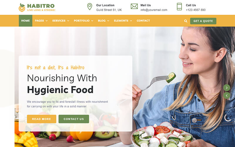 Habitro - Nutrition Health and Diet HTML Template