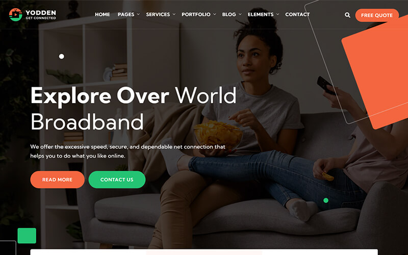 Yodden - Broadband & Internet Services HTML Template