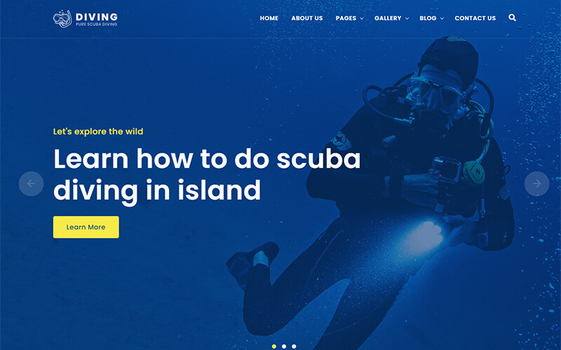 Diving - Scuba Diving Responsive Template