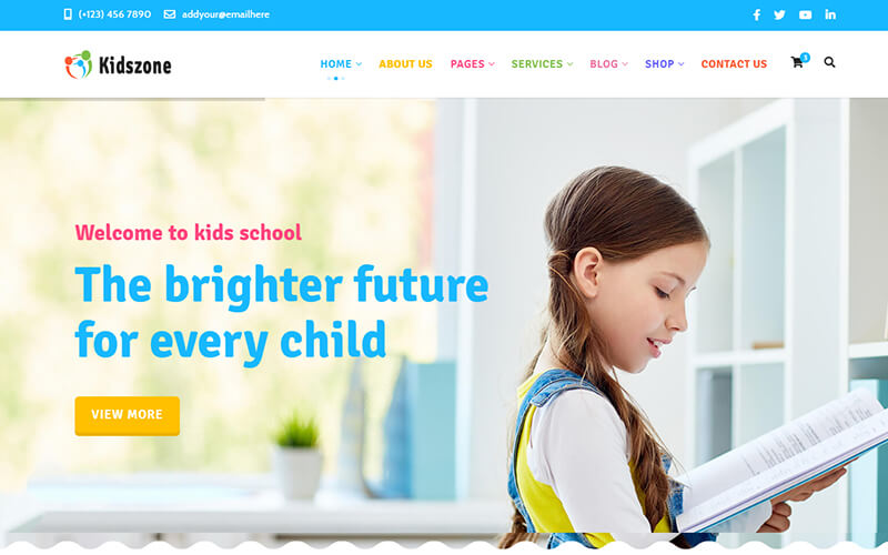 Kidszone - Kids Education and Shop Template