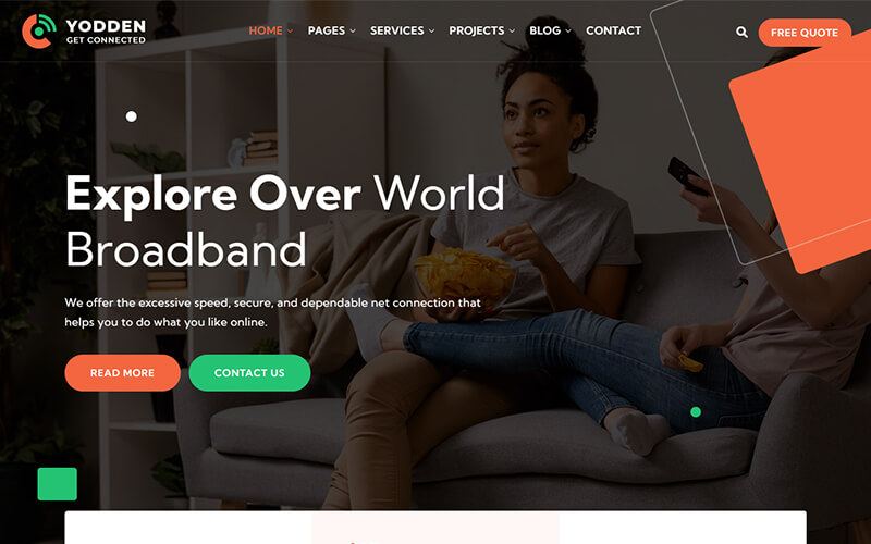 Broadband & Internet Services WordPress Theme